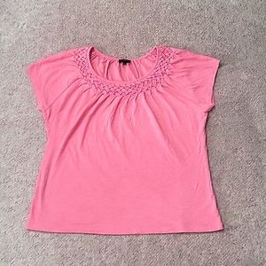 TALBOTS PINK SHORT SLEEVED SHIRT SZ XL